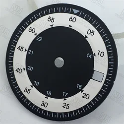 Black and Green Watch Dial - 28.5mm (WHITE)