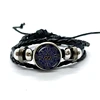 Witch Knot Pagan Wheel of The Year Theme Bracelets Pentagram Protection Star Amulets Glass Dome Leather Bracelet Bangle Gift 5