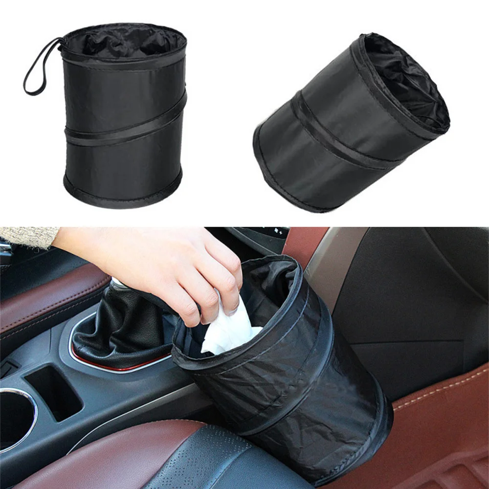 Car Trash Can Portable Durable Foldable Hanging Car Storage Bucket Chair Back Oxford Cloth Storage Bag Trash Can car storage bag car trash can car trash bag