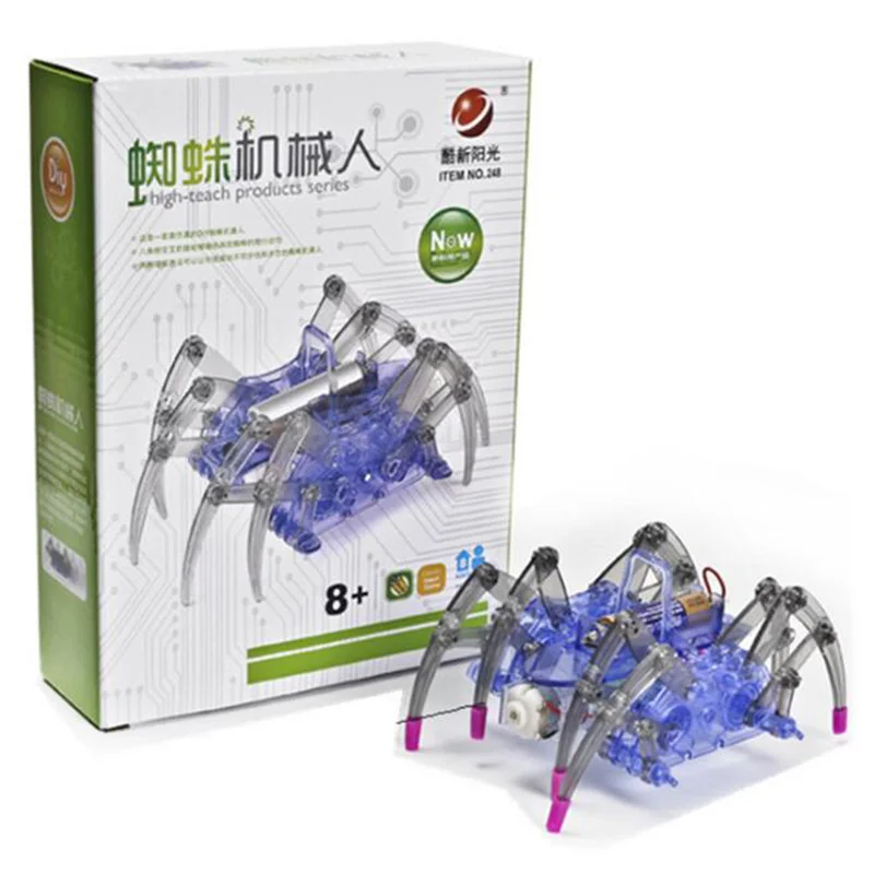 

Hot Sale New Electric Robot Spider Toy DIY Educational Toys Assembles Kits for Kids Christmas Halloween Birthday Gifts
