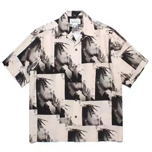 WACKO MARIA VINTAGE FACE COLLAGE PRINT L Classics 2025 WACKO