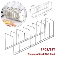 1Pc Stainless Steel Dish Rack Kitchen Dish Pan Plate Draining Rack 1