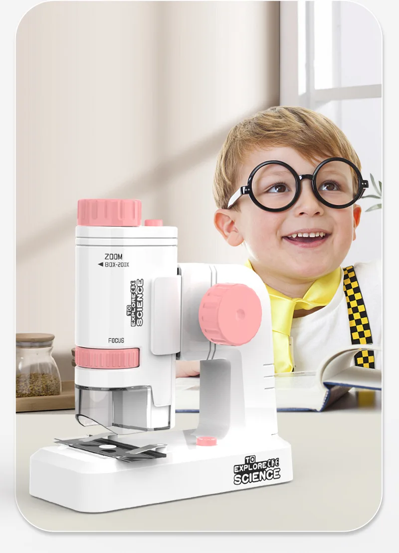 Sb75df3ef655c4eb6bd98cef0ab101d1ce 60-200X Children Microscope Pocket Microscope with LED Light Portable Electric Mini High Definition Science Microscope Outdoor Mallzona