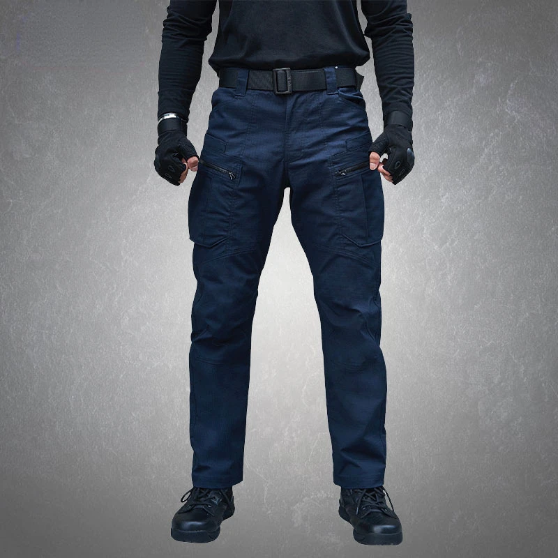 Tactical Pants Mens Wear-resistant Waterproof Multi-pocket Elasticity ...