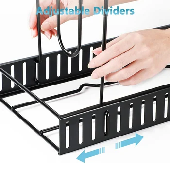 8 Tiers Pan Pot Organizer Rack 3 DIY Methods Adjustable Cabinet Pantry Pots Lids Storage Rack Kitchen Organization 5