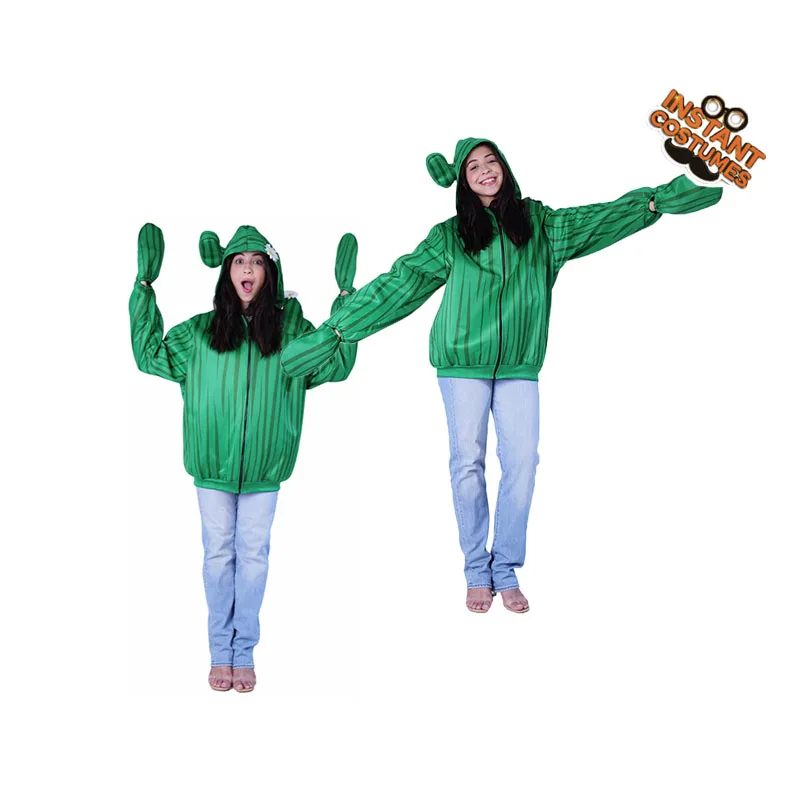 

Women Funny Cactus Cosplay Costume Men 3D Printed Green Top Long Pants Full Set Hoodie Casual Streetwear Pullover Sweatshirt