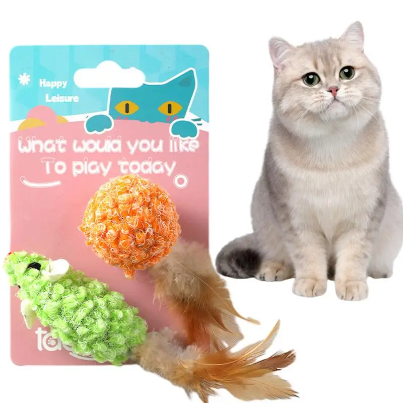 

Mouse Toy With Sound Plush Bite-Resistant Sound Interactive Mouse Toys Cute Kitten Toys For Indoor & Outdoor Small Mice Toys For