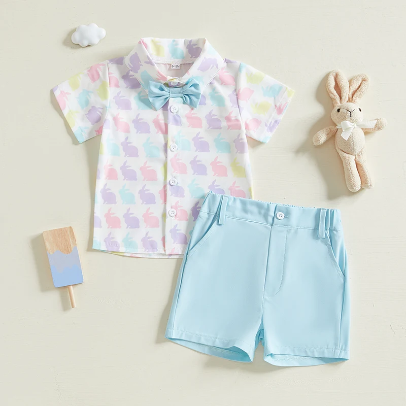 Boys Bunny Bowtie Easter Set 2
