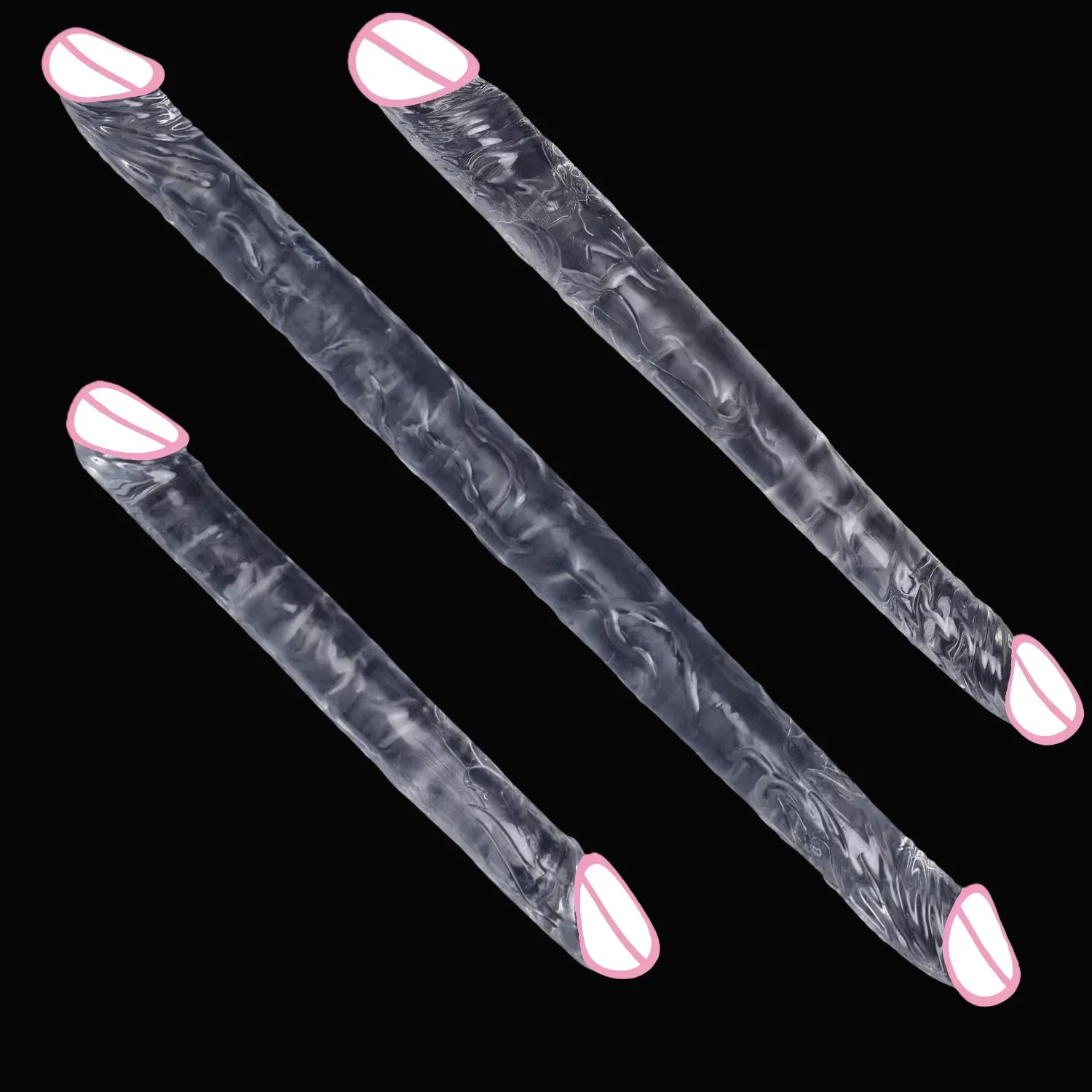 Double Headed Realistic Dildo For Couples And Lesbian Women_voghion.com