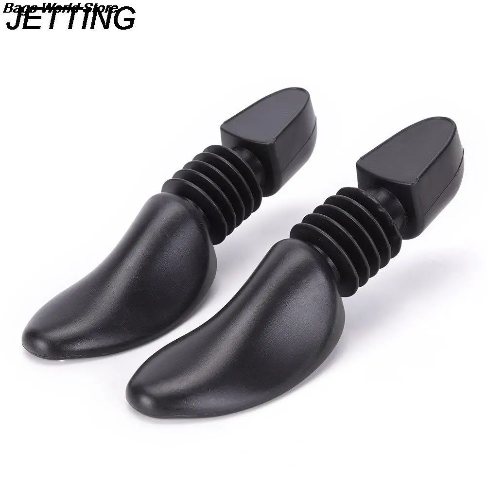 

hot! 1Pair Men / Women Plastic Spring Shoe Tree Stretcher Boot Holder Shaper Automatic Support Black Color