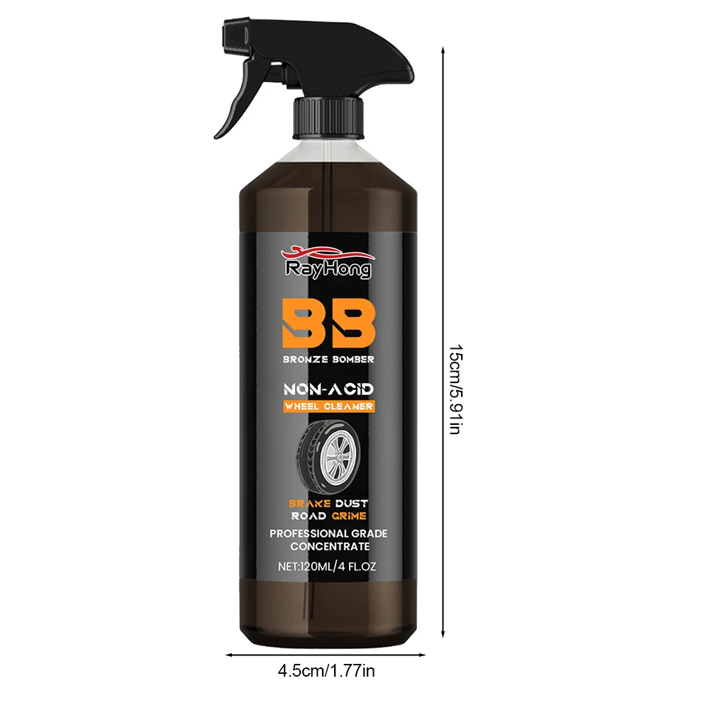 Brake Bomber Cleaner 120ml Powerful Rim Brake Buster Spray Car Wash Wheel Cleaning Spray for Cleaning Wheels and Tires