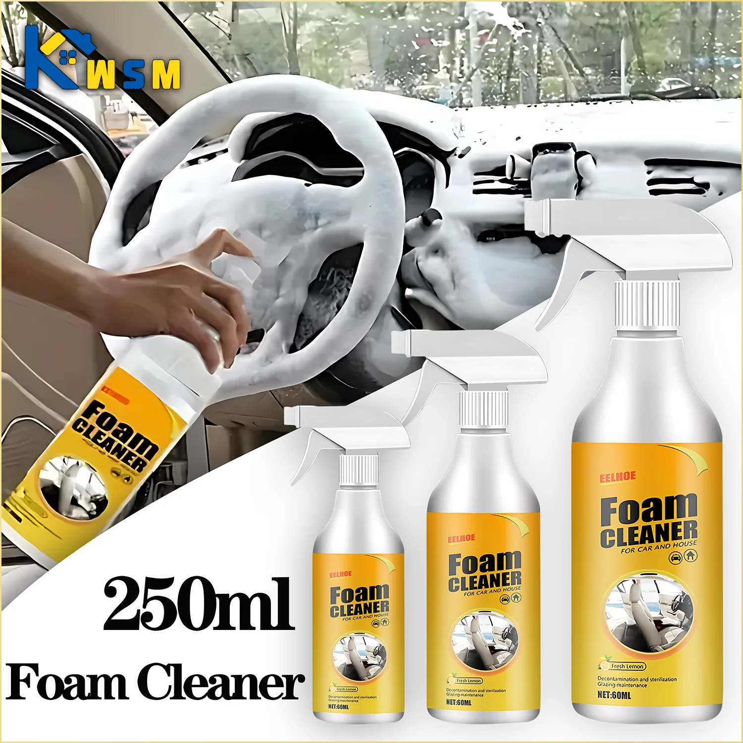 Multifunctional Foam Cleaner Car Interior Stain Removal and Cleaning Leather Seat Foam Cleaner Spray Maintenance Wash Car car cleaning clay bar,cleaning spray