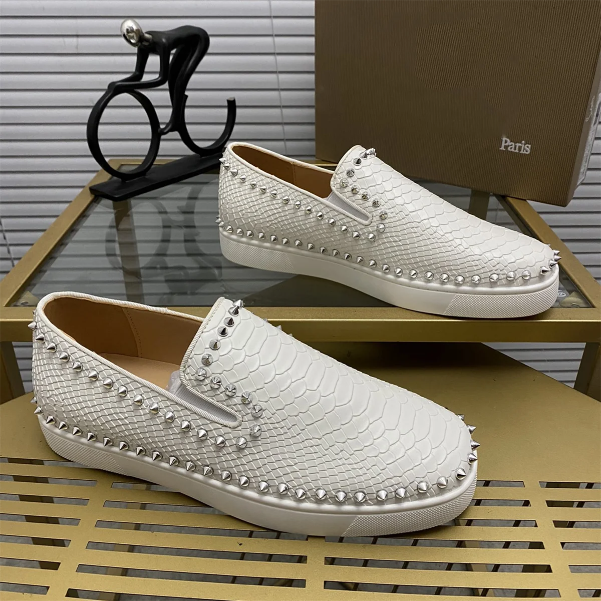 With Box Red Bottom Designer Flat Dress Shoes Low Cut Platform Sneakers Mens  Womens Luxury Vintage Bottoms Loafers Fashion Spikes Party Luxury Casual  Trainers From Airtrainer, $47.62