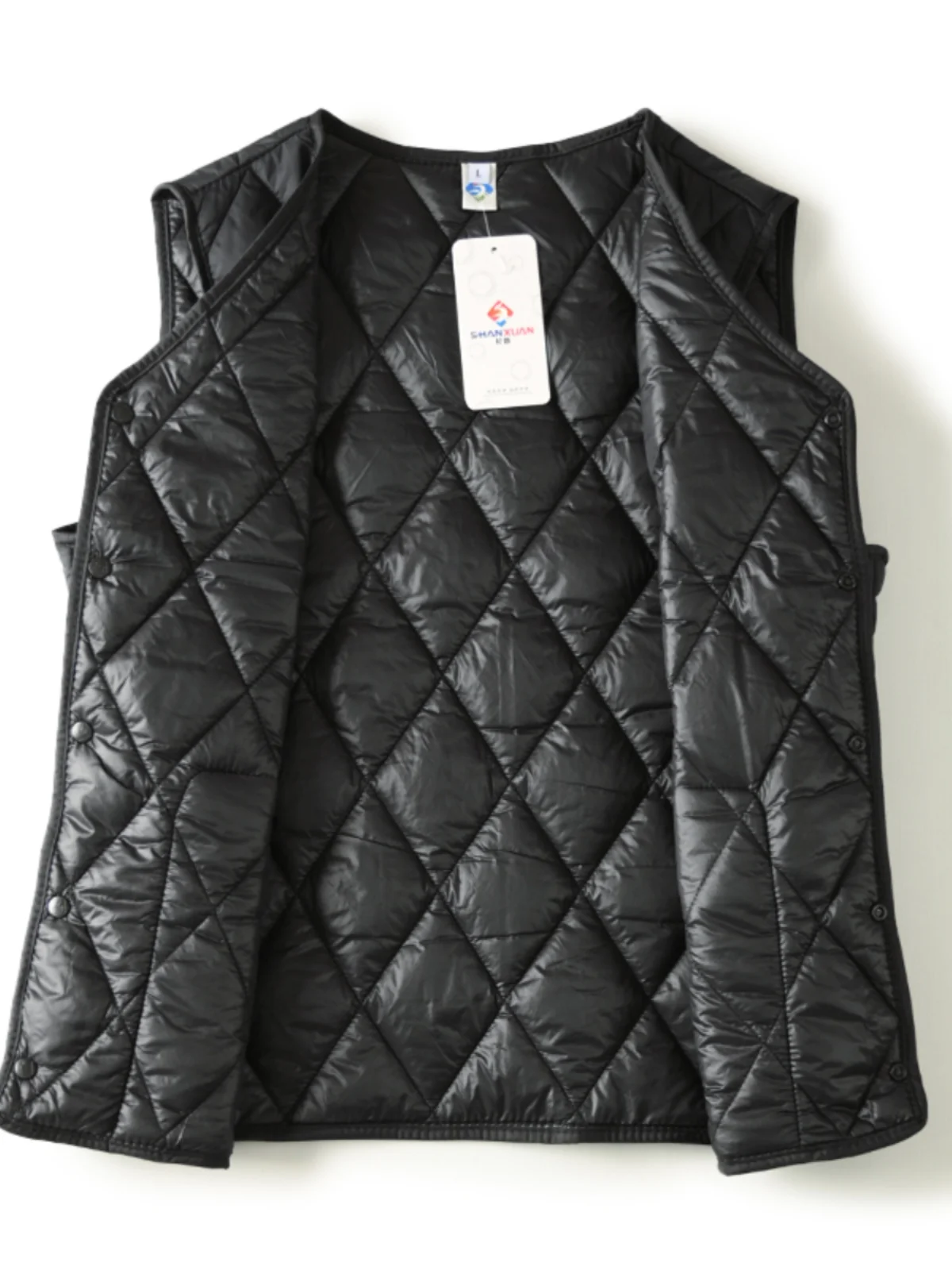 Lightweight Diamond Quilted down Cotton Windproof Warm Autumn Winter Outdoor Casual Cotton Vest Versatile Biker Jaet