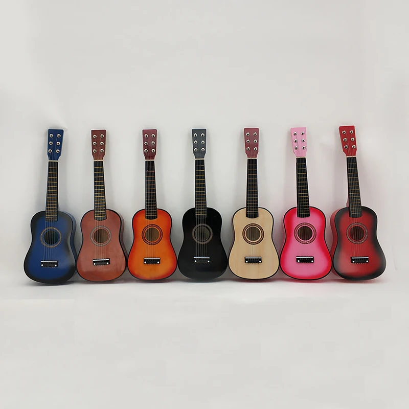 25 Inch 6 Strings Acoustic Guitar With Pick Strings Mini Ukulele Accessories Musical Instrument Gifts