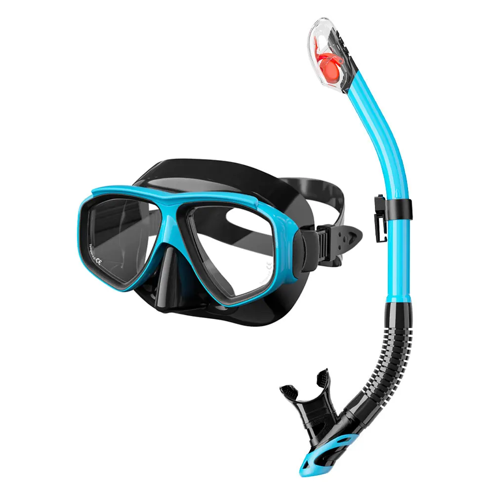 JSJM Professional Swimming Diving Mask Waterproof Silicone Glasses Swimming Glasses UV Goggles Scuba Masks Snorkeling Tube Set 2