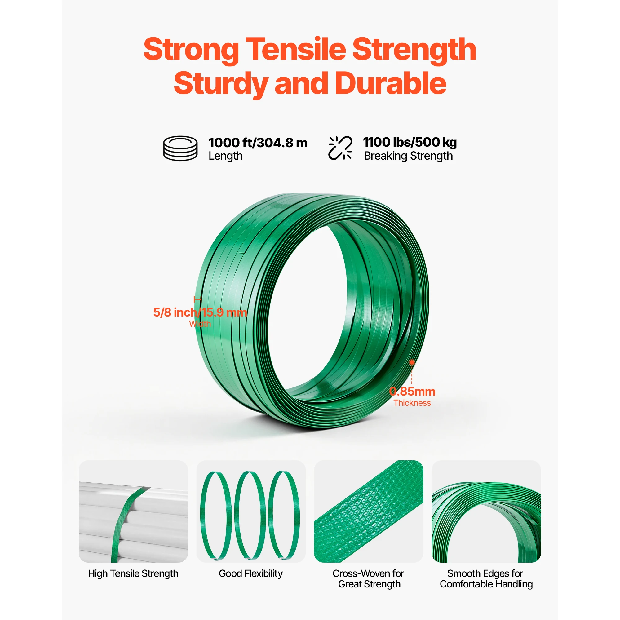 Manual Plastic Strapping Machine with PET Band and Metal Seals