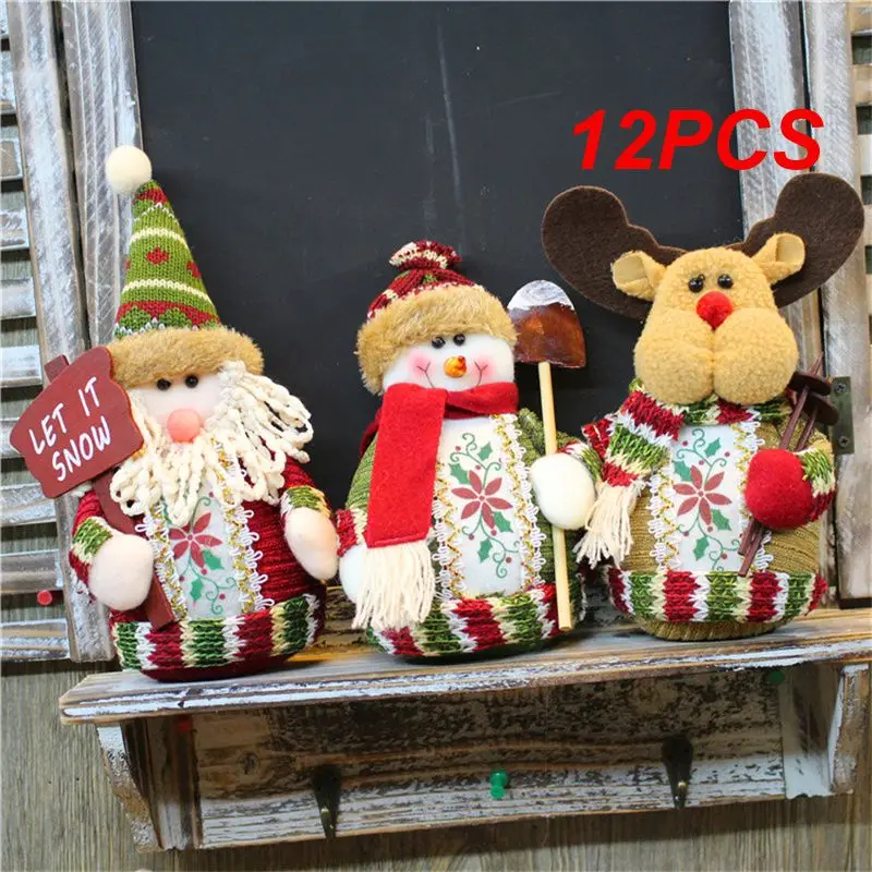 

12PCS Pendant Doll 3 Colors Warm And Romantic Cute Design Well Designed Striking Design Christmas Snowman Decoration 18 * 13cm
