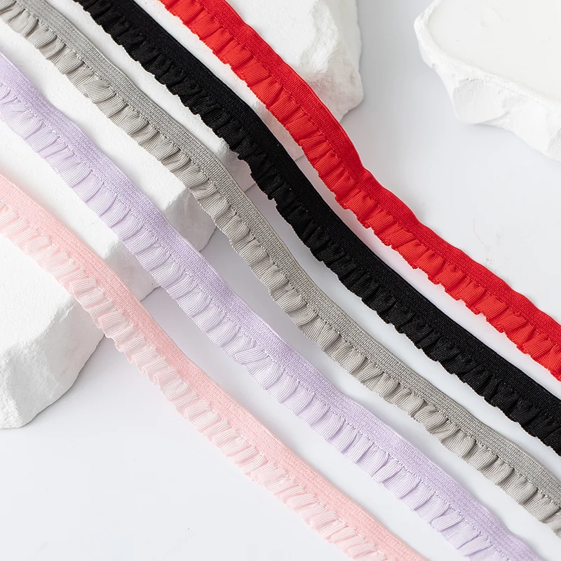 Elastic Lace Trim Ribbons for Party Dress Decoration Clothing DIY Crafts Supplies Needlework Sewing Fabric 5Meters