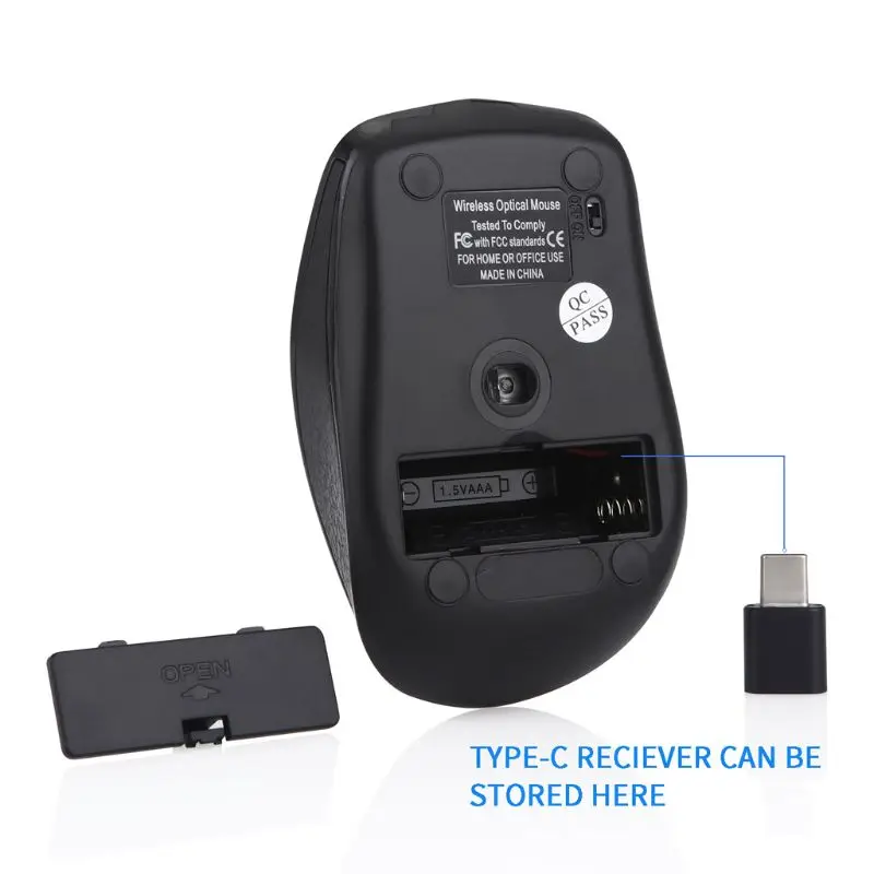 USB 장치용 2.4G 무선 전자 게임 마우스 1600DPI Office Mause Dropship