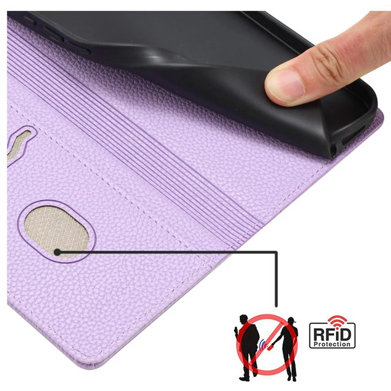 Magnetic Lichee Pattern Leather Phone Case