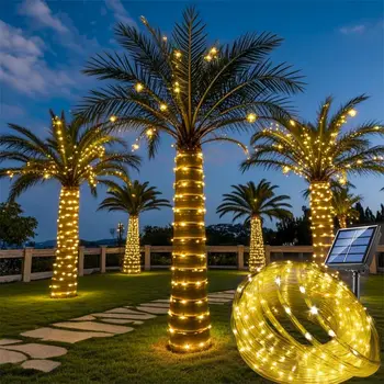 7M/12M/22M Tubo Solare Luce Impermeabile Esterna LED Fata Luci Della Stringa Con 8 Modalità di Luce Della Corda Solare per Gazebo Giardino Recinzione albero 1