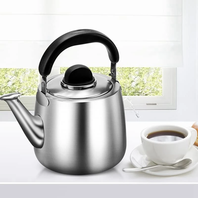 1pc Vintage Stainless Steel Whistling Pour Over Coffee Kettle with Tea  Filter - Long Spout Water Kettle for Perfect Coffee and Tea Brewing