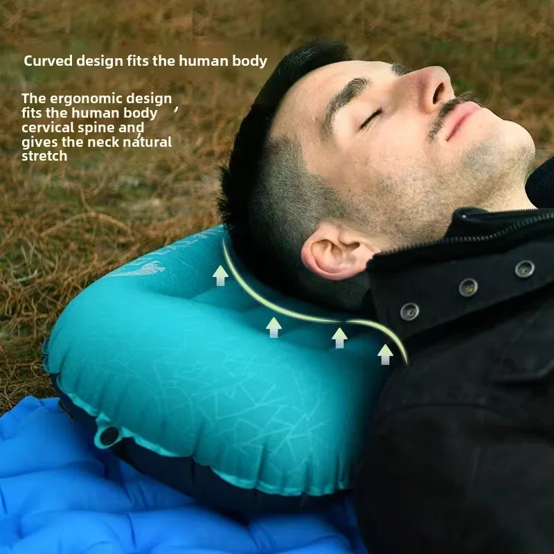 Portable Inflatable Pillow Compressible Folding for Camping