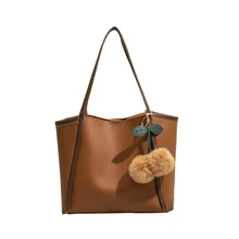 

Elmsk England Simple Leather High capacity Tote Bag 2022 fashion high-grade shoulder bag texture minority Commuter Bag Women