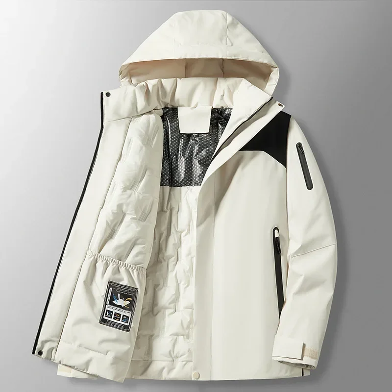 Graphene Heating Outdoor Jacket Men Women Winter Thickened Parks Warm Cotton Clothing Waterproof Unisex Down Hooded Coat Outwear 3