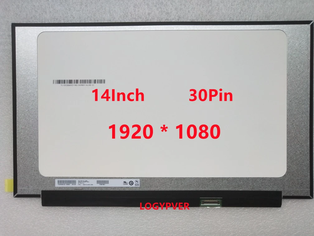 Polegadas Ips Tela Lcd para Laptop 30 Pinos Ips B140hand04.0 N140hca-ee B140hand04.1 B140hand011.12 e Nv140fhm-n48 1920×1080 14