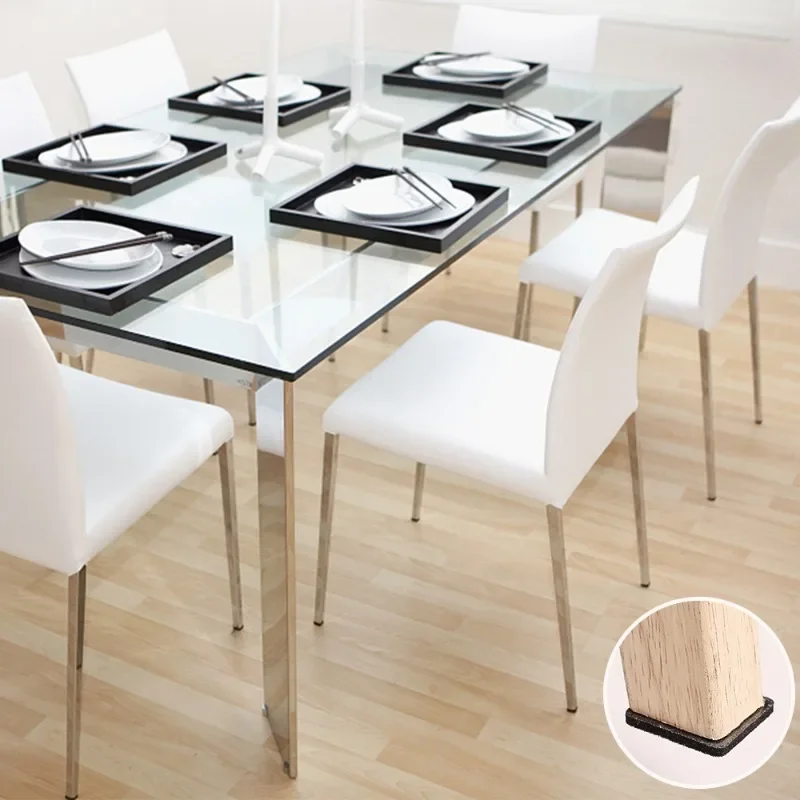 Self-Adhesive Felt Furniture Pads for Hardwood Floors – Round Anti-Scratch Protective Covers for Chair and Table Legs