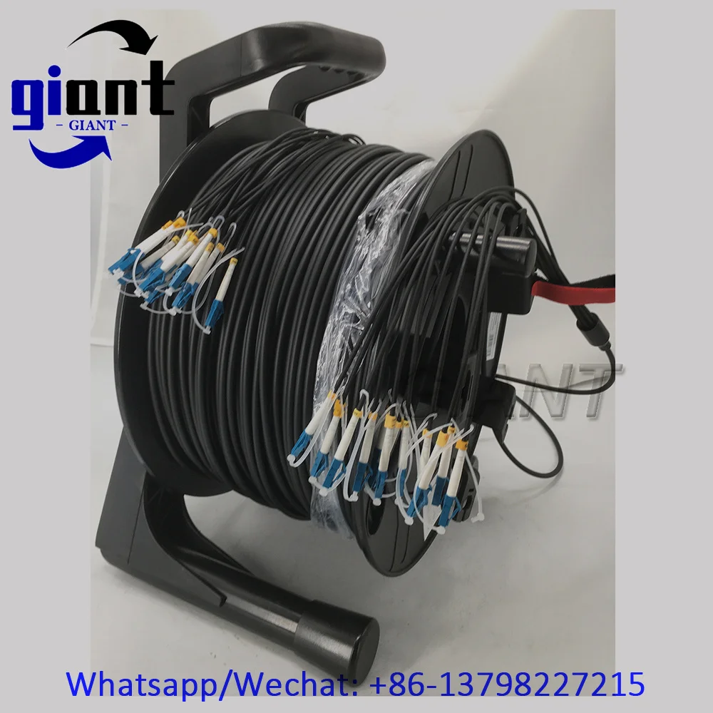 SM G657A1 12C 아머드 케이블 200M LC/SC/FC/ST UPC TPU 6.0mm 광섬유 패치코드 야외 방송용 12섬유 PCD380 포함