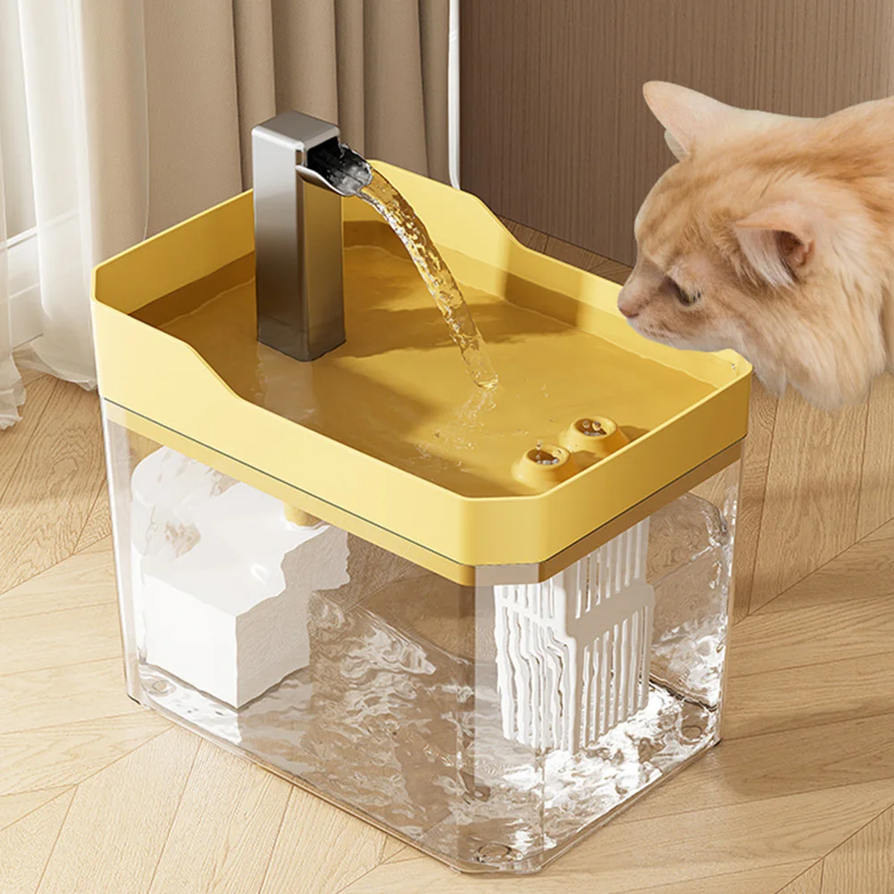 Cat Water Fountain 1.5L Auto Filter USB Anti-Dry Burning Dog Water Dispenser Cat Drinker for Cats Indoor