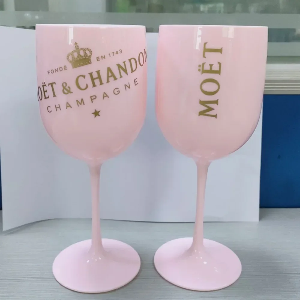 16oz Plastic wine cup Champagne Cocktail White Pink Cup Party Supplies Portable Reusable Mug Desktop Decoration