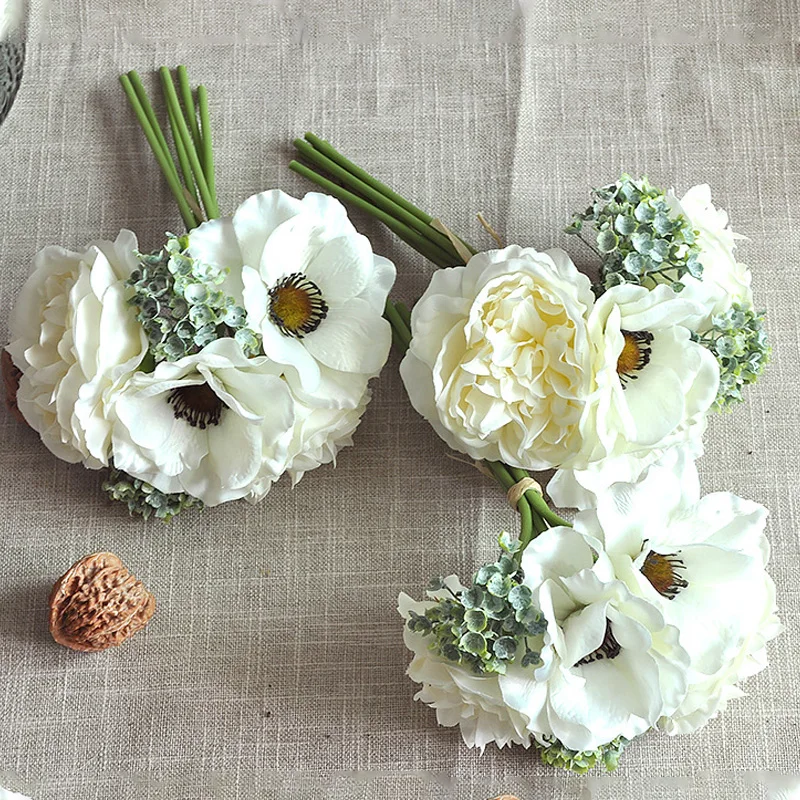 

Nordic Fragrant Mountain Peony Bouquet Imitation Flowers Fresh Hand Holding Artificial Flowers Simple Wedding Hand Tie Flowers