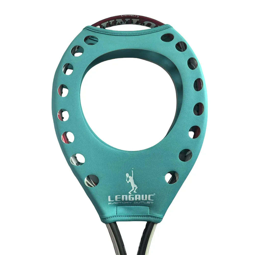 Tennis Trainer Tennis Racket Sweet Spot Trainer Adjustable Position Learn to Hit The Center Swing Training Aid Protection Cover For Practice