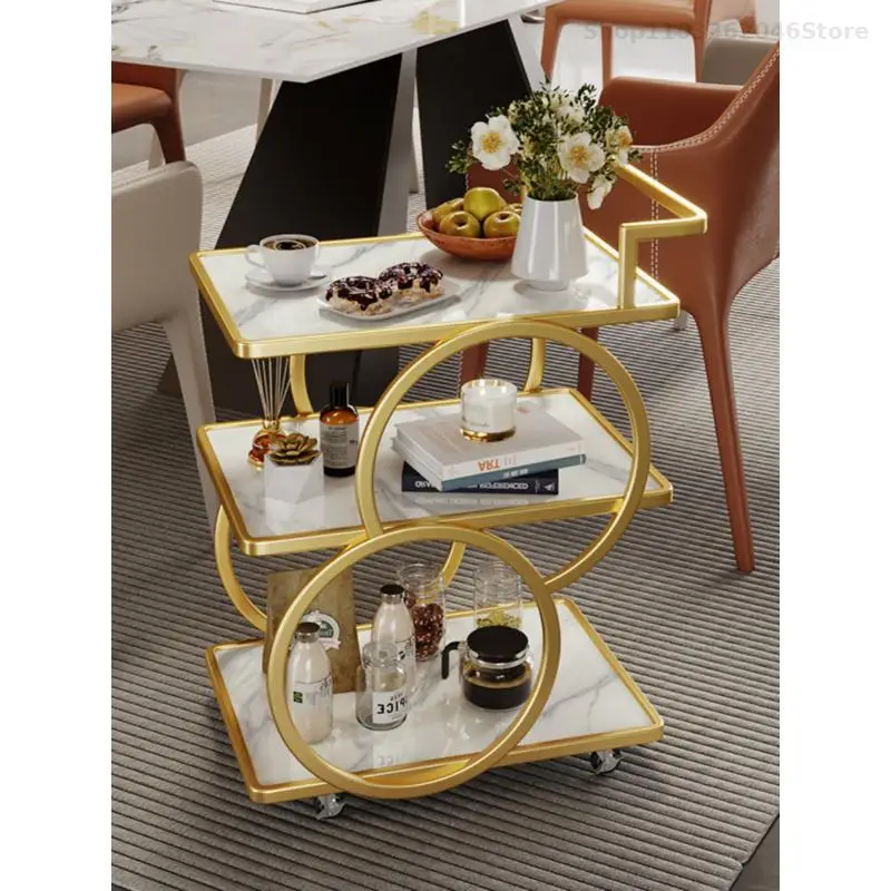 Food Truck Trolley Food Delivery Ins Hotel Wine Car Luxury Light Luxury Mobile Tea Cart Beverage Cake Trolley