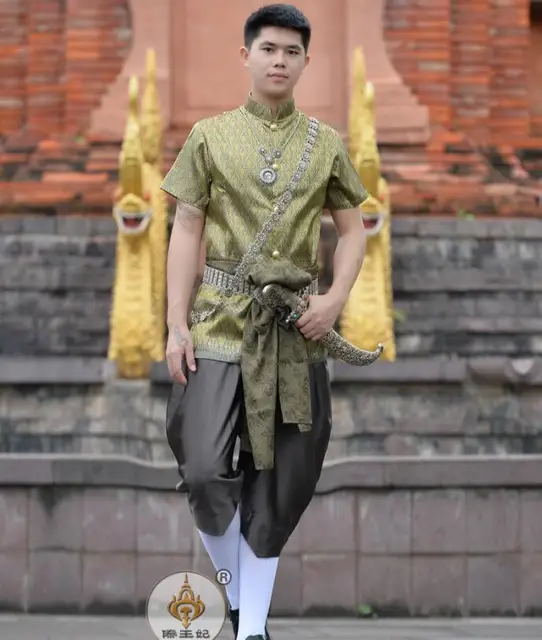 Mens Wedding Traditional Thai Men's Clothing Thai Dress