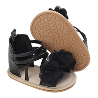 Infant Baby Girls Casual Sandals, Flower Patchwork Bandage Soft Sole Non-Slip Princess Flat Shoes 0-18M 5