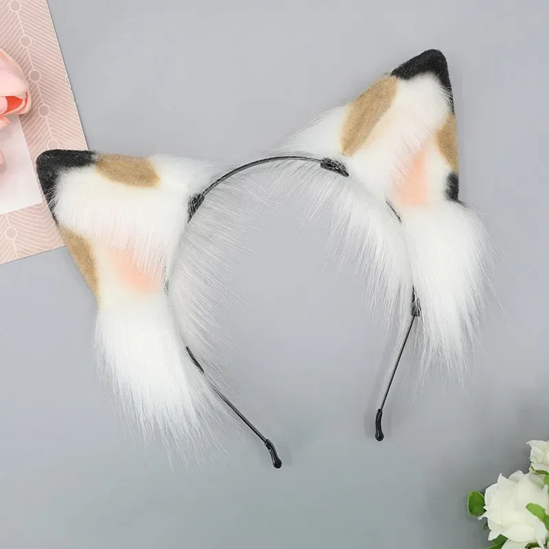 New Hand Made Cat Ears Cosplay Costume Set Plush Cat Tail Ear Paws Gloves Kit for Anime Accessories Headwear Neko Fantasy Set anime cosplay props animal cosplay costume