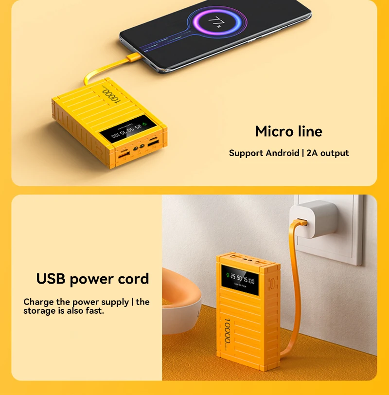 Miniso 2024 신제품 핫 30000mAh 컨테이너 충전기 보조배터리, 22.5W 미니 휴대용 대용량 보조베터리, 다양한 휴대폰용