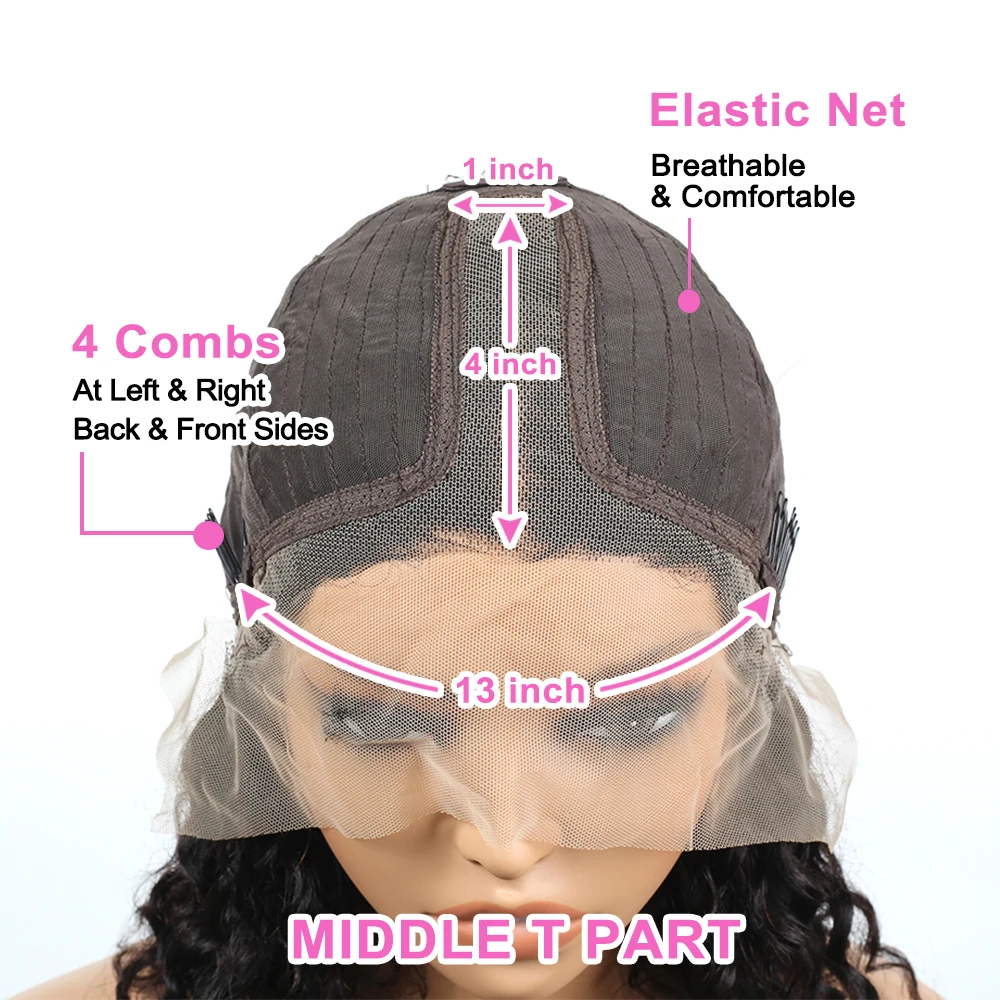 thumbnail image 1 of Perruque Bob Lace Front Wig brésilienne naturelle, cheveux courts et lisses, noir naturel, pre-plucked, avec Closure, pour femmes noires, 1 of 5