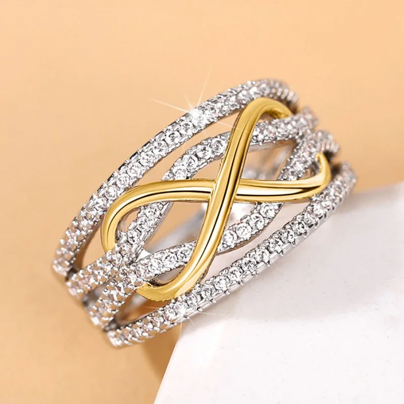 Women Rings for Wedding Engagement Band Luxury Accessories Party Gift