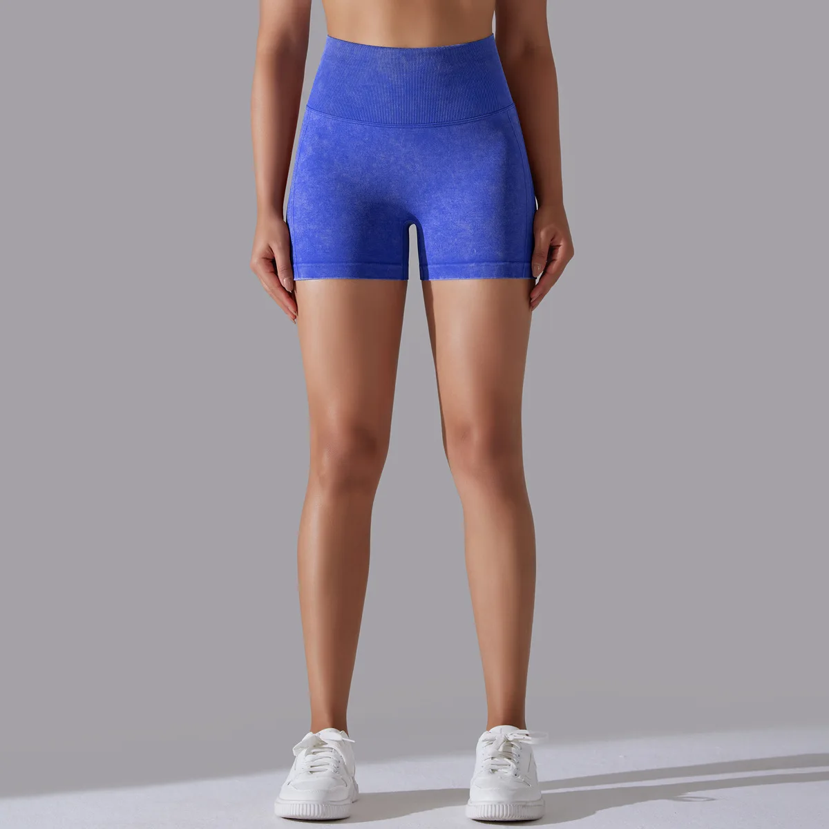 High Waist Lift Butt Fitness Ladies Yoga Shorts Wash Style Running Short Pants Seamless Gym Shorts Women Yoga Sportswear