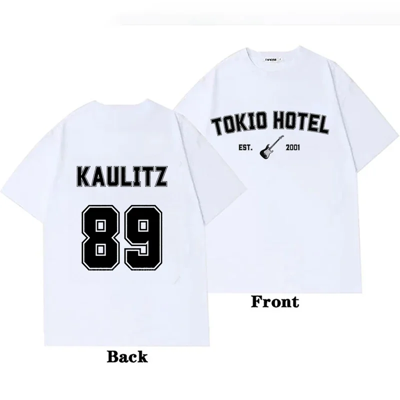 

Rock Band toyio Hotel Kaulitz Graphic Print T Shirt Fashion Punk manica corta Casual Hip op Streetwear Plus Size T Shirt donna
