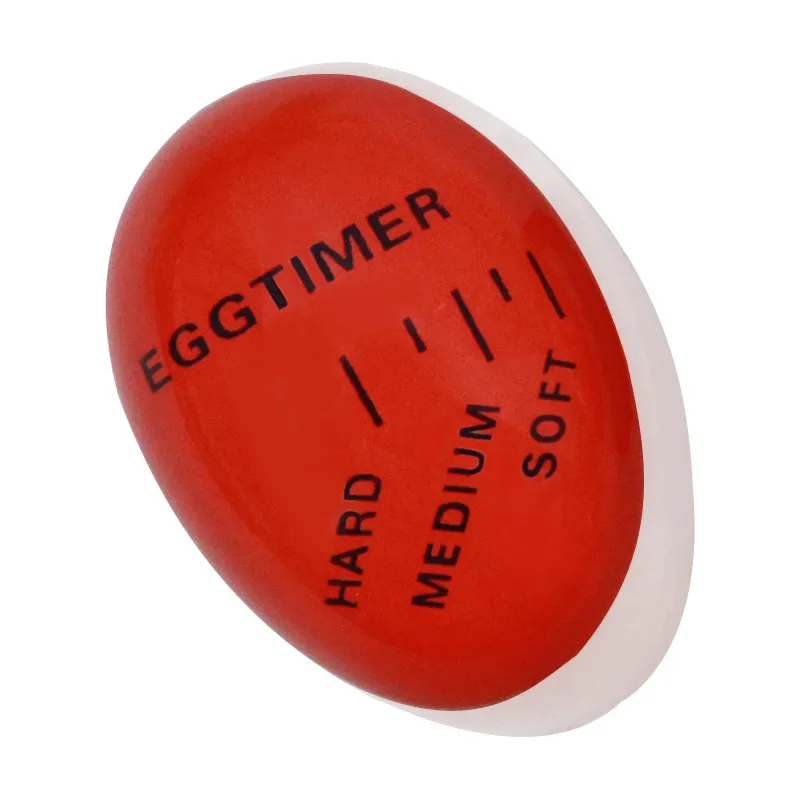 1pcs Egg Perfect Color Changing Timer Yummy Soft Hard Boiled Eggs Cooking Kitchen Eco-Friendly Resin Egg Timer Red Timer Tools