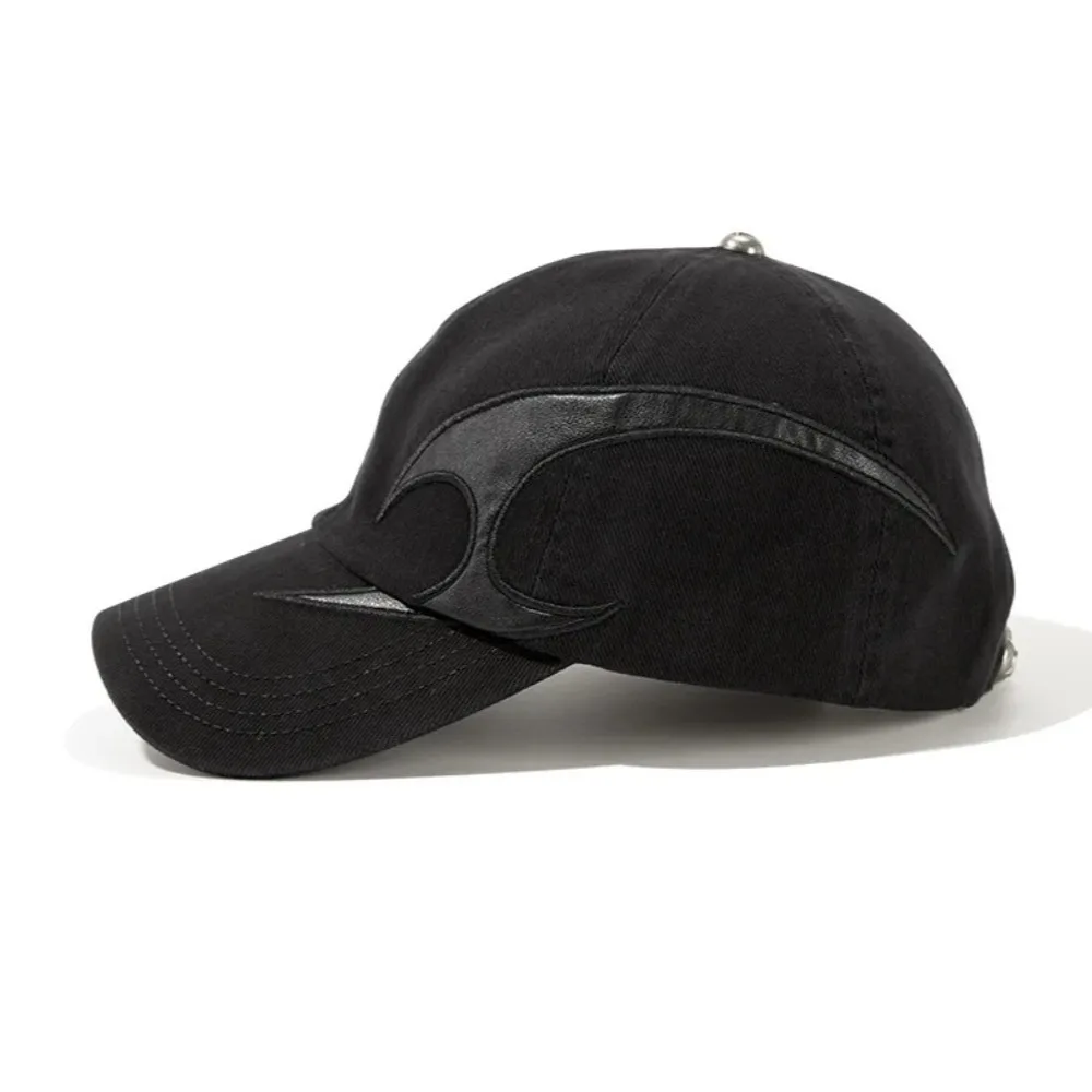 Dark Flame bestickte Denim-Baseballkappe – verwaschene Distressed-Trucker-Mütze, für Paare, Streetwear-Mode, Hip-Hop-Kopfbedeckung – Detail 5