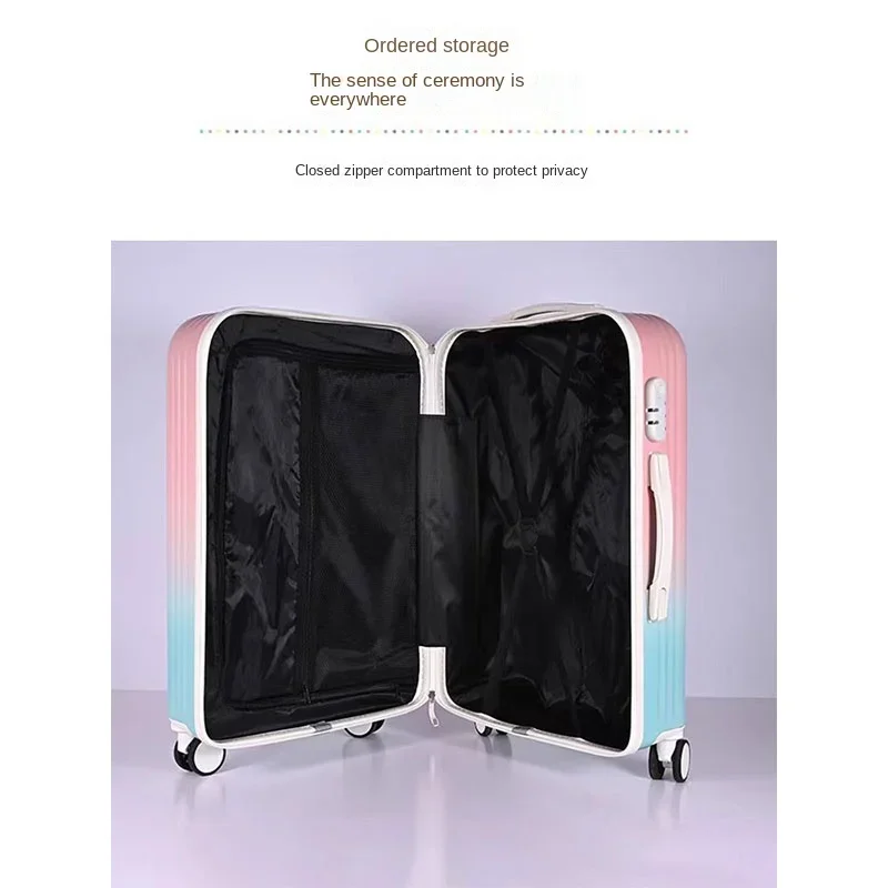 High Value Gradient Color 20 Inch Carry-on Suitcase Boarding Lockbox 24