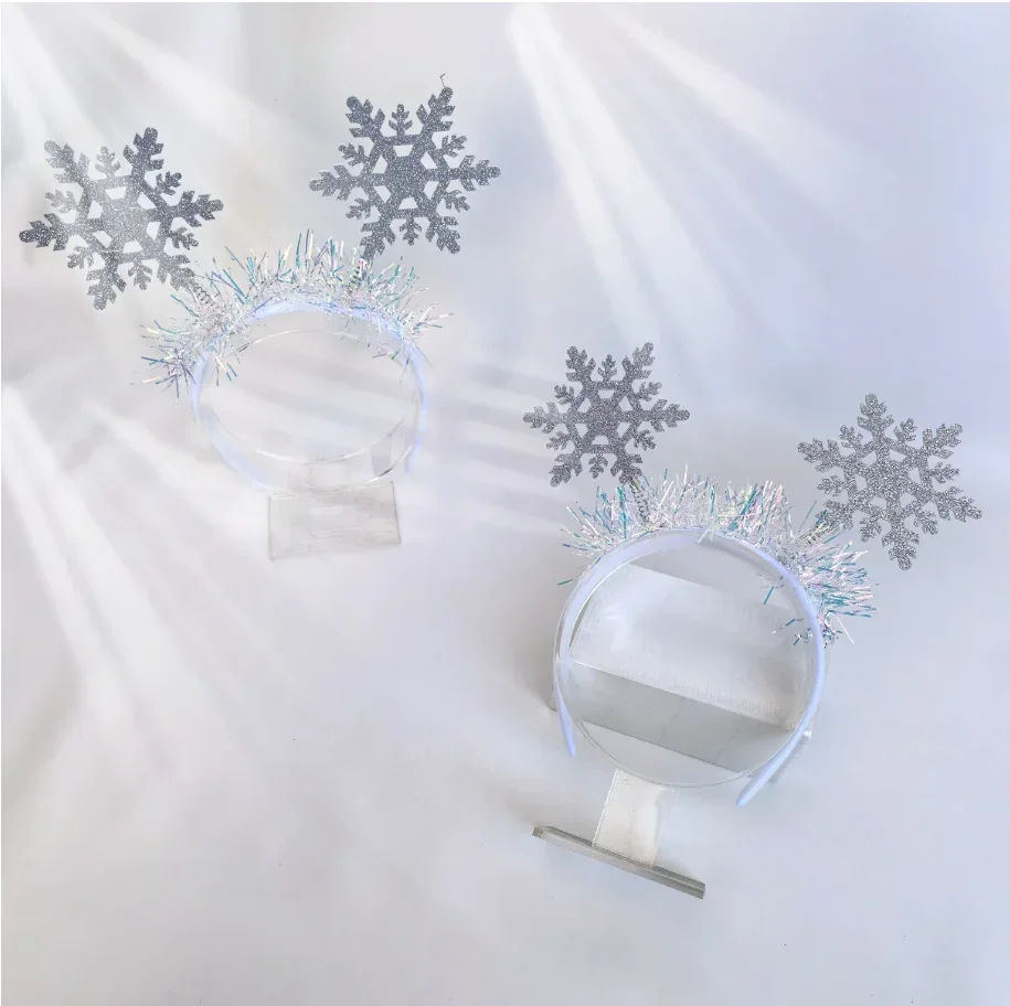 Christmas Headband Snowflake Headwear Xmas Tree Hair Band Christmas Decorations for Home Girls Women New Year Gifts